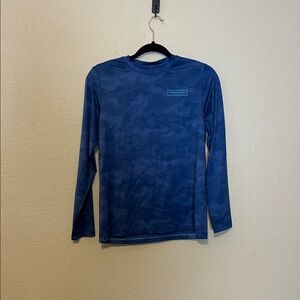 Vineyard Vines Sport Fishing Blue Camo‎ Long Sleeve Performance Shirt